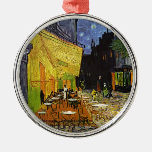Cafe Terrace at Night Van Gogh Metal Ornament (Front)
