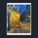 Cafe Terrace at Night | Van Gogh | Postcard<br><div class="desc">Cafe Terrace at Night is a 1888 painting by Vincent Van Gogh.</div>