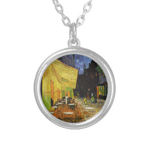 Cafe Terrace at Night Van Gogh Silver Plated Necklace