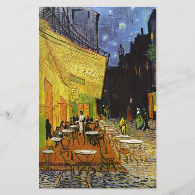 Cafe Terrace at Night Van Gogh Stationery (Front)