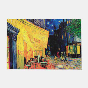 Cafe Terrace at Night, Vincent van Gogh, 1888 Doormat