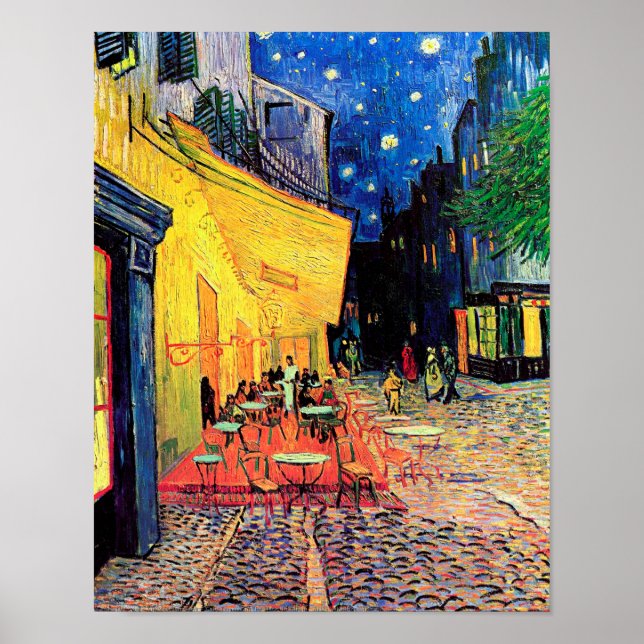 Cafe Terrace at Night, Vincent van Gogh, 1888 Poster (Front)