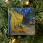 Cafe Terrace at Night | Vincent van Gogh Ceramic Ornament<br><div class="desc">Cafe Terrace at Night (1888) by Vincent van Gogh is a luminous and iconic depiction of a cozy outdoor café in Arles, France, under a starry evening sky. The vibrant yellow glow of the café contrasts beautifully with the deep blue of the night, creating a warm, inviting ambiance. Van Gogh’s...</div>