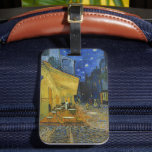 Cafe Terrace at Night | Vincent Van Gogh Luggage Tag<br><div class="desc">Cafe Terrace at Night (1888) by Dutch post-impressionist artist Vincent Van Gogh. Original fine art painting is an oil on canvas depicting a starry night scene in front of a French cafe in Arles.

Use the design tools to add custom text or personalize the image.</div>