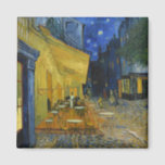 Cafe Terrace at Night | Vincent Van Gogh Magnet<br><div class="desc">Cafe Terrace at Night (1888) by Dutch post-impressionist artist Vincent Van Gogh. Original fine art painting is an oil on canvas depicting a starry night scene in front of a French cafe in Arles.

Use the design tools to add custom text or personalize the image.</div>