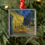 Cafe Terrace at Night | Vincent van Gogh Metal Ornament<br><div class="desc">Cafe Terrace at Night (1888) by Vincent van Gogh is a luminous and iconic depiction of a cozy outdoor café in Arles, France, under a starry evening sky. The vibrant yellow glow of the café contrasts beautifully with the deep blue of the night, creating a warm, inviting ambiance. Van Gogh’s...</div>
