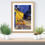 Cafe Terrace at Night Vincent van Gogh Poster<br><div class="desc">A fine art poster with the post-Impressionist painting by Vincent van Gogh (1853-1890),  Cafe Terrace at Night (1888). Created in Arles,  France in front of a popular coffee house on the Rue Du Palais. A city scene with a starry evening sky at an outdoor cafe.</div>