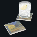 Cafe Terrace at Night | Vincent Van Gogh Stone Coaster<br><div class="desc">Cafe Terrace at Night (1888) by Dutch post-impressionist artist Vincent Van Gogh. Original fine art painting is an oil on canvas depicting a starry night scene in front of a French cafe in Arles.

Use the design tools to add custom text or personalize the image.</div>