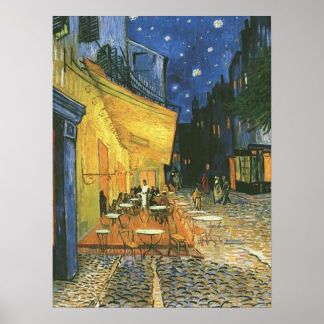 Cafe Terrace by van Gogh Post-Impressionist Poster (Front)