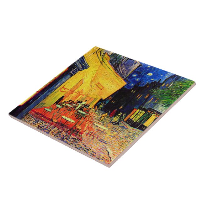 Cafe Terrace Place du Forum Van Gogh Fine Art Tile (Side)