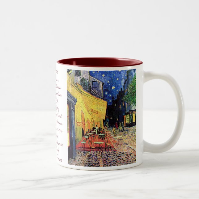 Café Terrasse Deux Tons 11 once de Mug (Droit)