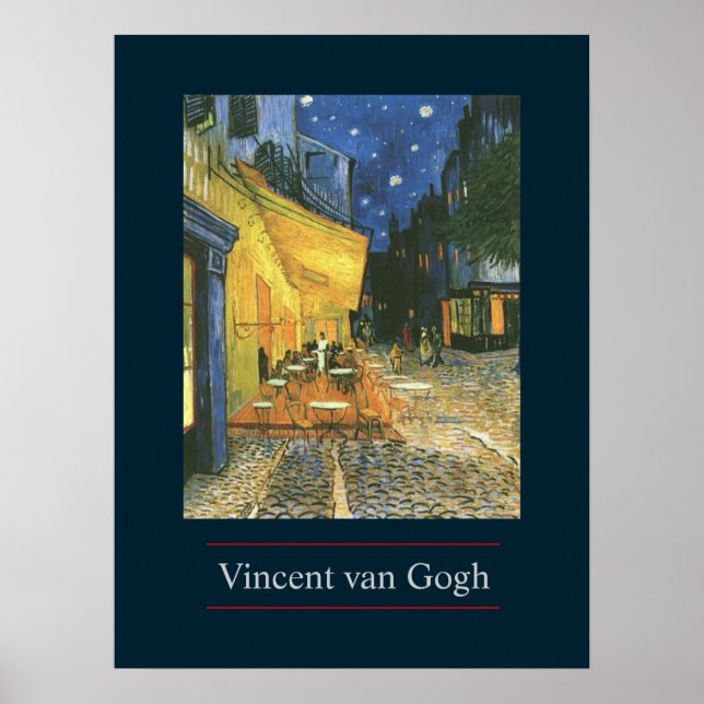 Cafe Terrasse par van Gogh Poster Imprimer (Devant)