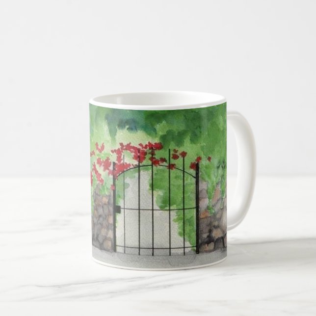 Café Thé Mug Porte Jardin 11 onces de tasse (Devant droit)