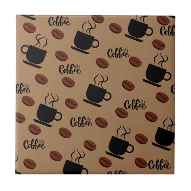 Cafe Themed Coffee Kitchen Tile (Front)
