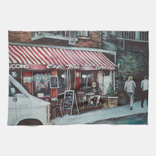 Cafe Tina’s Twilight, NYC Kitchen Towel
