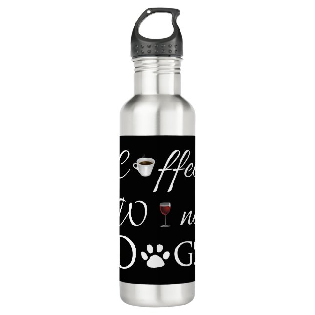 Café Vin Chiens Bouteille d'eau (Devant)