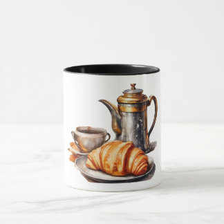 Café vintage & Croissant Mug
