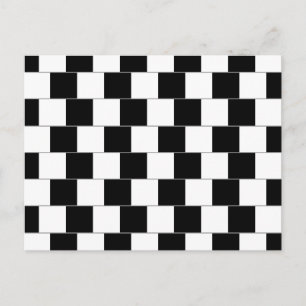 Cafe Wall Optical Illusion Horizontal Lines Postcard
