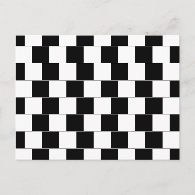 Cafe Wall Optical Illusion Horizontal Lines Postcard (Front)