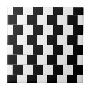 Cafe Wall Optical Illusion Horizontal Lines Tile