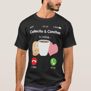 Cafecito Cafe Conchas  Cute Spanish Pun Coffee T-Shirt