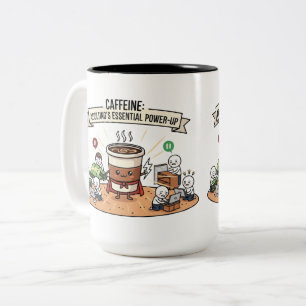 Caféine Power Up Mug - Drôle Adulte Coupe de Café