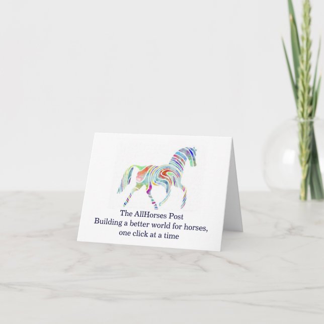 cafepresslogo, The AllHorses PostBuilding a bet... Card (Front)
