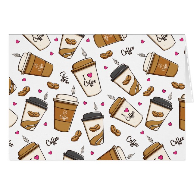 Cafés, Fèves de café, Amateur de café, Coeurs (Devant horizontal)