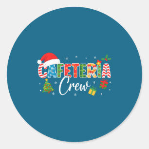 Cafeteria Crew Christmas Holiday School Staff Food Classic Round Sticker