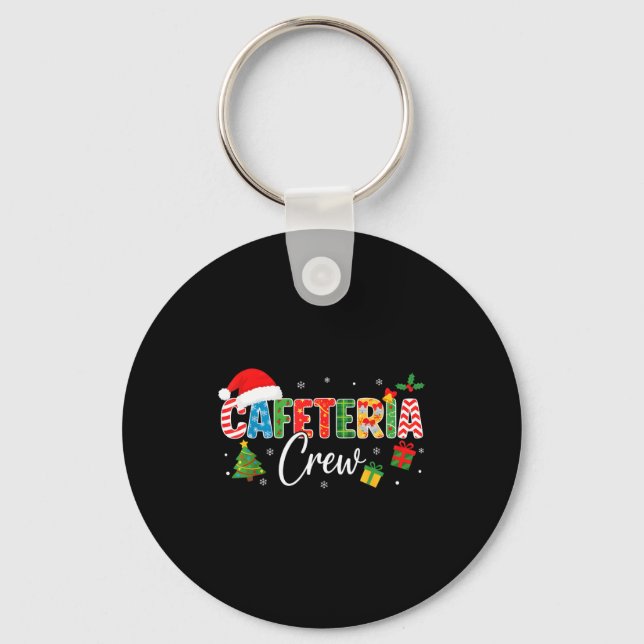 Cafeteria Crew Christmas Holiday School Staff Food Keychain (Front)