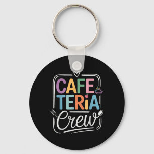 Cafeteria Crew Colourful Letters With Kitchen Icon Keychain