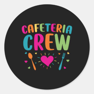 Cafeteria Crew Lunch Lady Back to School Novelty Classic Round Sticker