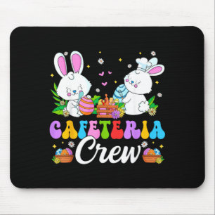 Cafeteria Crew Lunch Lady Bunny Happy Easter Day Mouse Pad