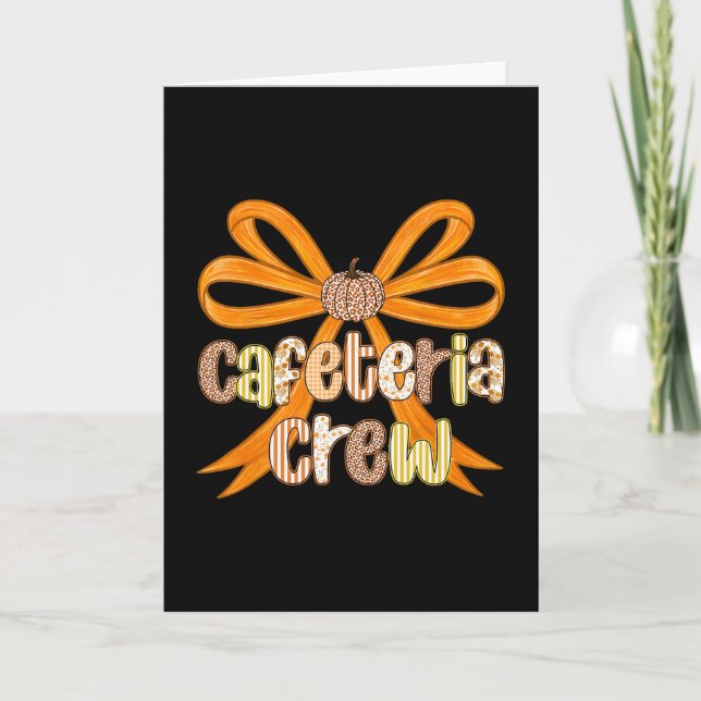 Cafeteria Crew Preppy Coquette Fall Thanksgiving  Card (Front)