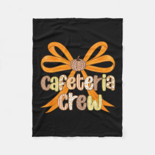 Cafeteria Crew Preppy Coquette Fall Thanksgiving  Fleece Blanket