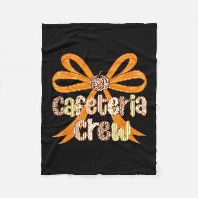 Cafeteria Crew Preppy Coquette Fall Thanksgiving  Fleece Blanket (Front)