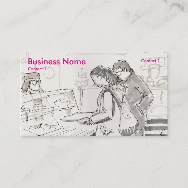 Cafeteria drawing business card (Front)
