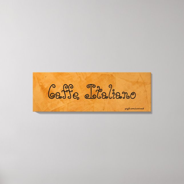 Caffe Italiano Tuscan Orange Painting Canvas Print (Front)