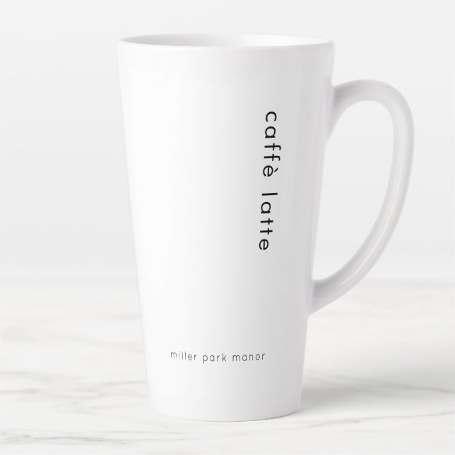 Caffè Latte Latte Mug Minimaliste (Droite)