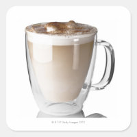 Caffe latte, on white background, cut out