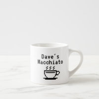 Caffè Macchiato coffee cup mug with custom name