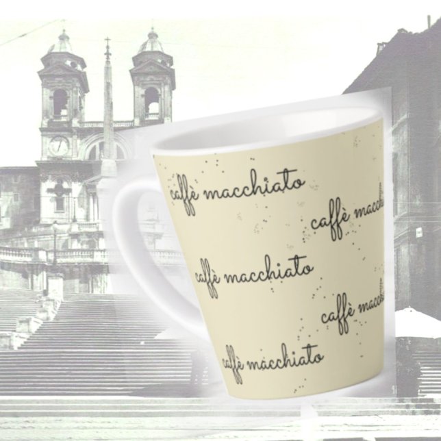 Caffè macchiato sur l'aspect antique latte mug (Créateur téléchargé)