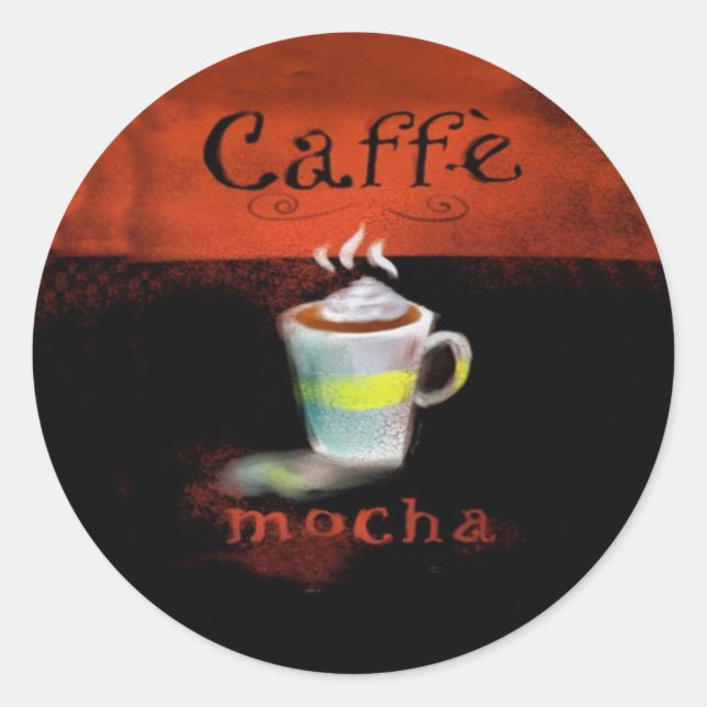 Caffe Mocha Stickers Coffee (Front)