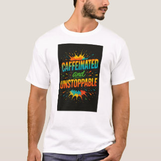 Caffeinated and Unstoppable | Funny Coffee Lover T-Shirt