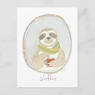 Caffeinated Cutie   Sloffee Postcard