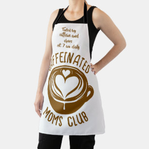 Caffeinated Moms Club Trendy Mama Coffee Lover Apron