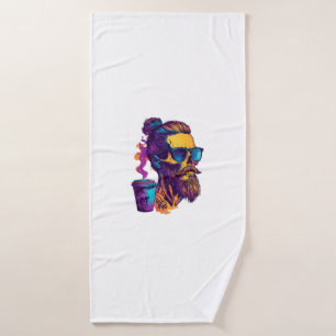 Caffeinated Skull � Funny Barista Skeleton Bath Towel