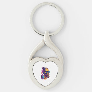 Caffeinated Skull – Funny Barista Skeleton Keychain