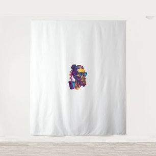 Caffeinated Skull – Funny Barista Skeleton Tapestry