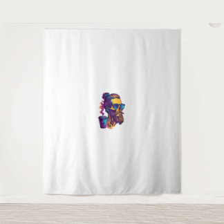 Caffeinated Skull – Funny Barista Skeleton Tapestry